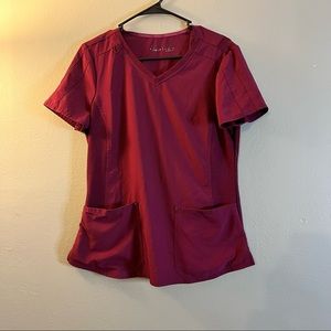 Maroon Scrub Top